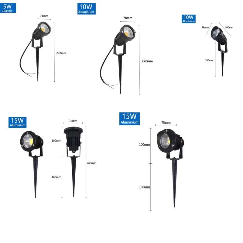 0.5 متر في الهواء الطلق LED حديقة أضواء الحديقة 5 واط مصباح بعمود سبايك مقاوم للماء DC12V24V مسار لمبة دافئة أبيض أخضر مصابيح كشاف صغيرة الحجم 220 فولت #6