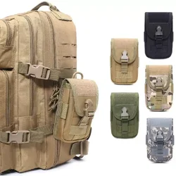 Double Layer Molle Phone Pouch Mobile Phone Case Holder Outdoor Sports Hiking Camping Hunting EDC Tool Waist Bag