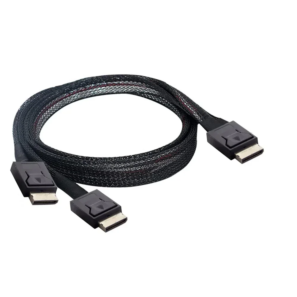 Dilinker Oculink PCIE SFF-8611 4i to 2 SAS8611 4I Fast Transmission Cable for Server