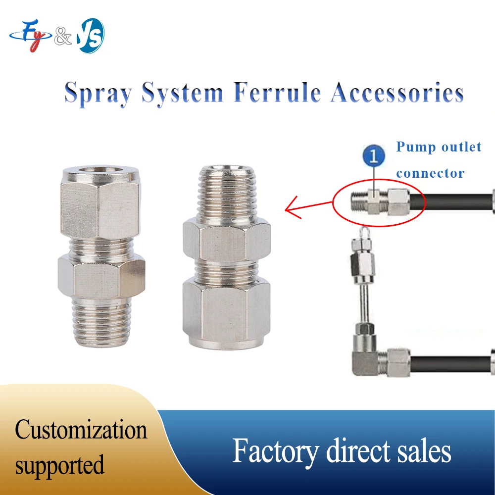 Quick Plug Easy Install Fog System Fitting 1/4"to 3/8" NPT High Pressure Adapter with 9.52mm Sleeve