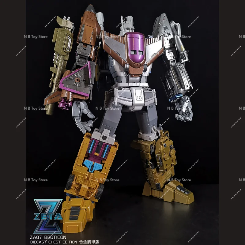 التحول زيتا ZA07 ZA-07 معدني Bruticus 5 في 1 المتضخم سبيكة الصدر درع عربة فريق عمل الشكل روبوت