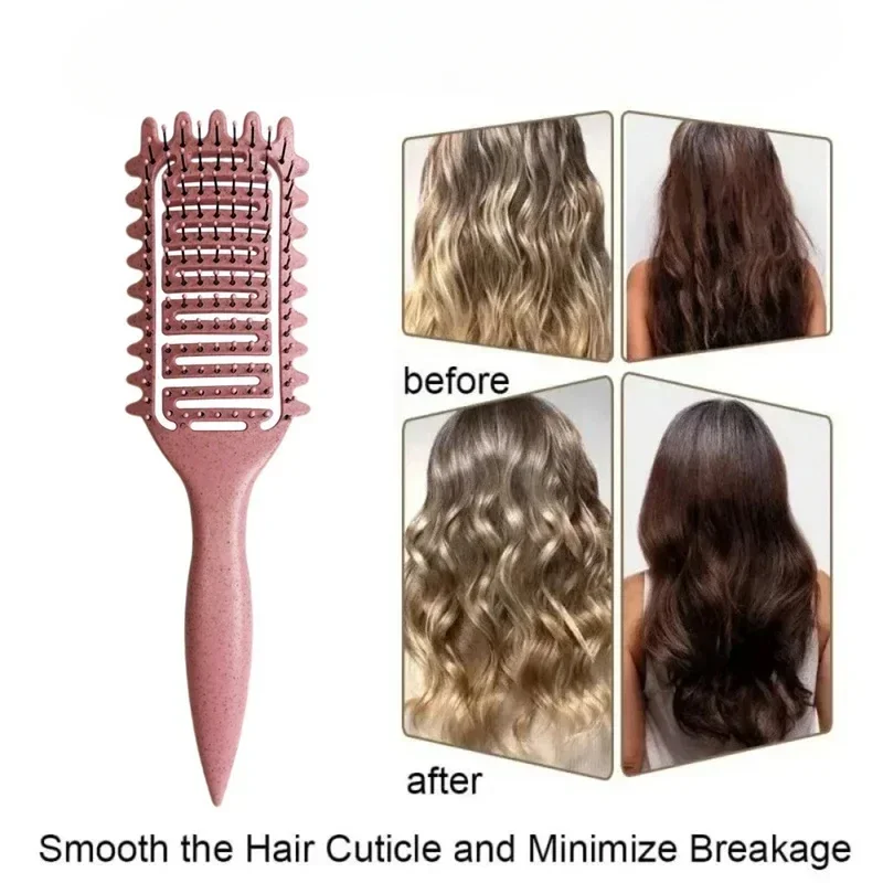 

Hollow comb scalp massage, smooth hair pork rib comb, bouncing and curling definition, shaping, pork rib comb hairdressing tool