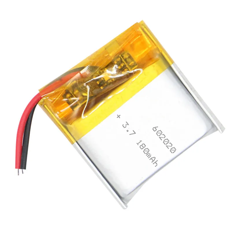 2/5/10/20 Pcs 3.7V 180mAh 602020 Lithium Polymer Ion Battery 2.0mm JST Connector