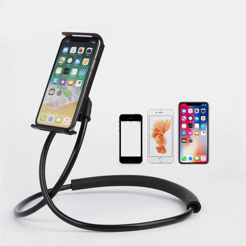 New Flexible Mobile Phone Holder Hanging Neck Lazy Necklace Tablet Holder Stand For Cellphone Tablets for iPhone Huawei Xiaomi