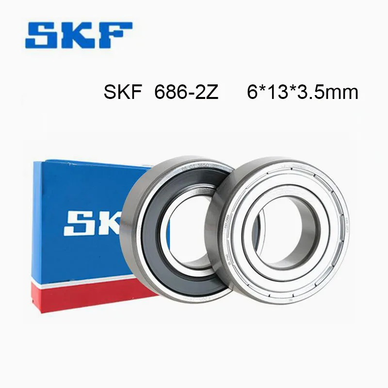 

100% Original Sweden SKF Bearing 5Pcs 686-2Z 686ZZ ABEC-9 Ball Bearing 6x13x3.5mm High Speed Deep Groove 686-ZZ Ball Bearings