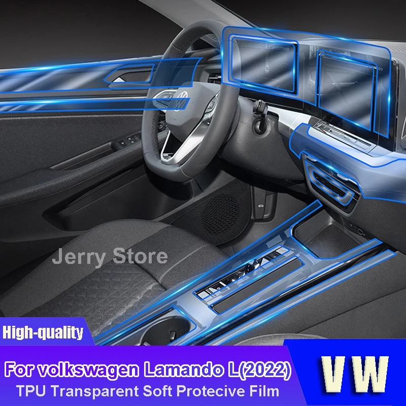 For VW volkswagen Lamando L(2022) Car Interior Center Console Transparent TPU Protective Film Anti-scratch Repair Car Stickers