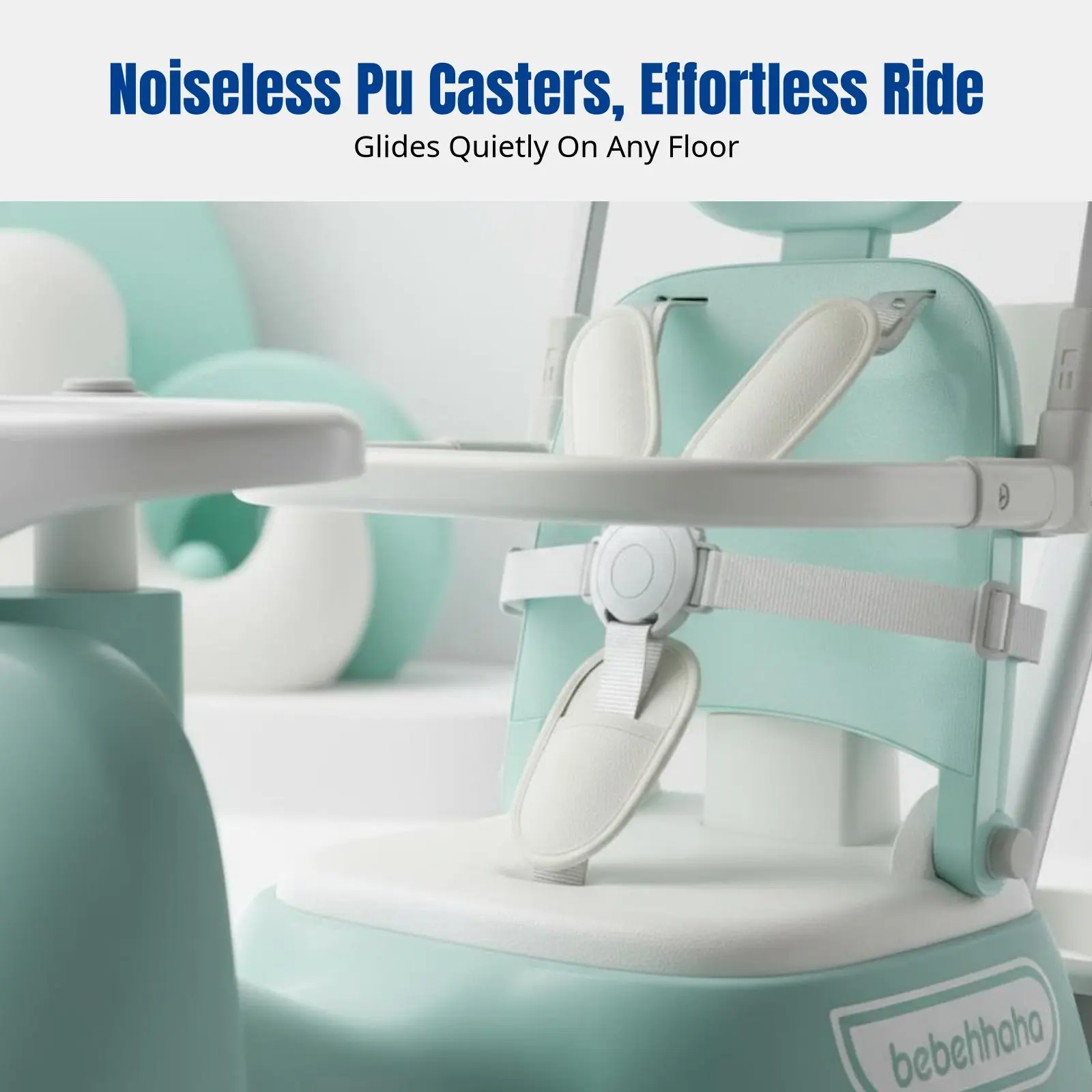 

Toddler Wagon, Multi-Functional 2-in-1 Rocking Pushchair, PU Tires, Music Steering Wheel, Home & Outdoor Use