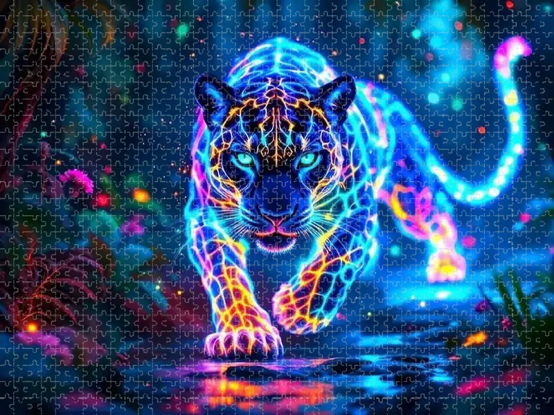 75*50cm Adult 1000 Pieces Jigsaw Leopard  stress Reducing Toys Holiday gift Perfect for DIY Creative Fun
