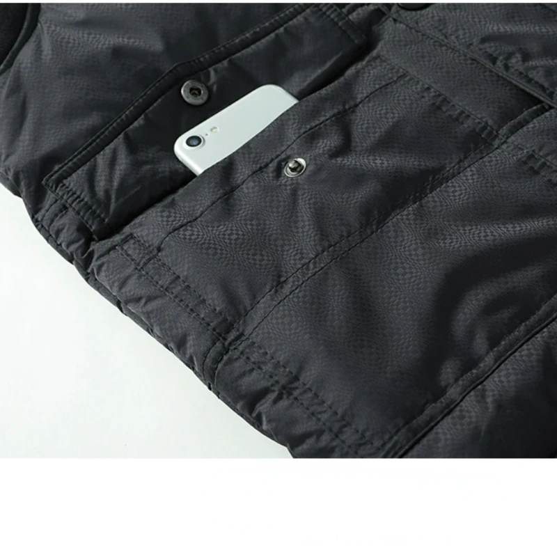 Winter Fleece Vest Jacket Men's High Quality Thick Fleece-lined Warm Sleeveless Jacket Daily Wear Cold-proof Multi-pocket Vest