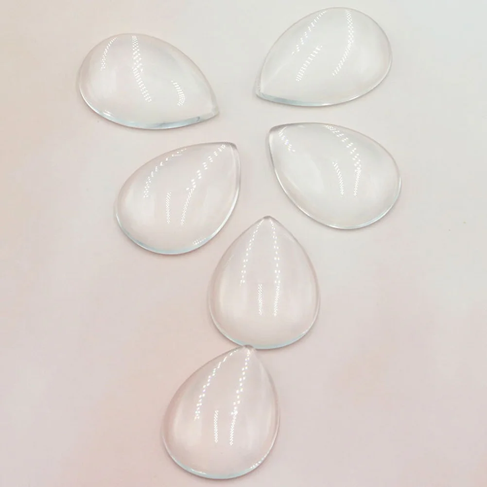

100Pcs Glass Time Gem Sticker 18x25mm Water Drop Shape Transparent DIY Craft Decoration for Jewelry Pendant Cufflink Vase Clock