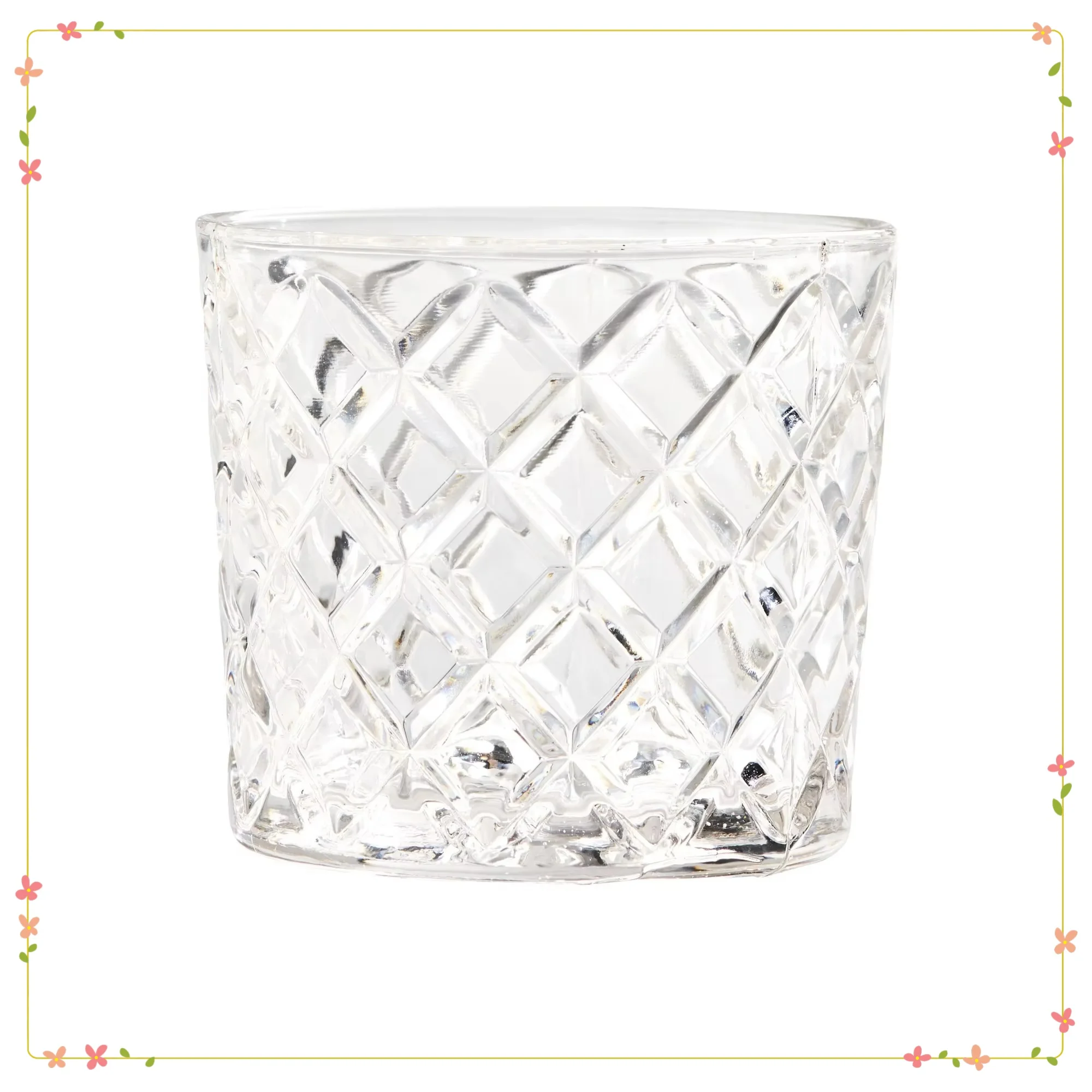 

4-Pack Diamond Cut Old Fashioned Glass, 4-Pack Crystal Style Tumblers for Drinks