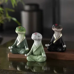 Zen Snake Ornaments for The Year of Birth Desktop Luck Car Decoration Gifts Python Mascot