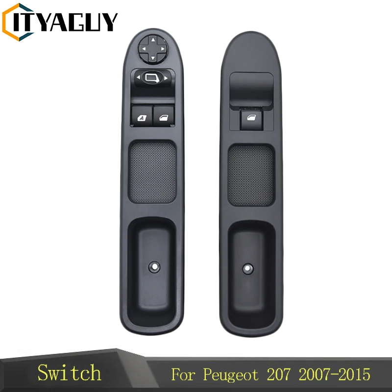 6554QC 6490HQ 2PCS Driver Side Passenger Side Window Control Switch For Peugeot 207 2007-2015 6554HJ 6554.QC