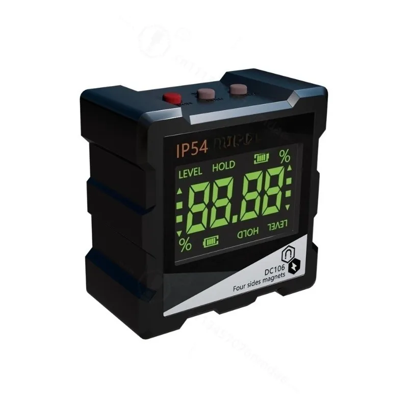 4 Sides Magnetic LCD Digital Inclinometer 4*90 Degree Electronic Angle Measuring Ruler Level Box Workshop Calibration Tool