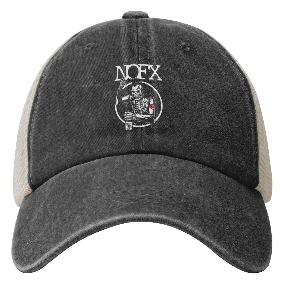 Nofx Band 1983 Baseball Cap American Punk Rock Streetwear Couple Women Mesh Hip Hop Hats Sun-Proof Outdoor Sports Baseball Caps