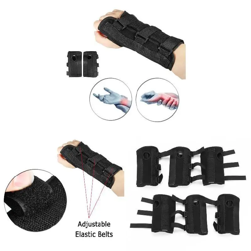 Wristband Hand Wrist Guard Support Brace Splint Carpal Tunnel Arthritis Sprain Right/Left Gym Strap Pain Relief Wrap Bandage