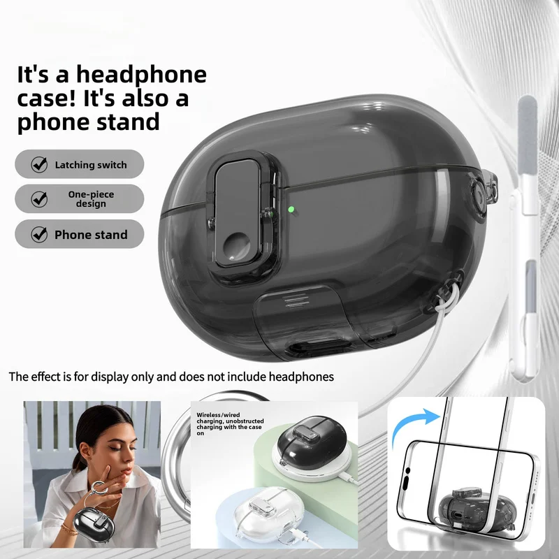 Lock‑Switch Anti‑Dust Protective Case for Huawei FreeBuds Pro 4 / Pro 3, Shock‑Resistant Earphone Cover With Cleaning Tool