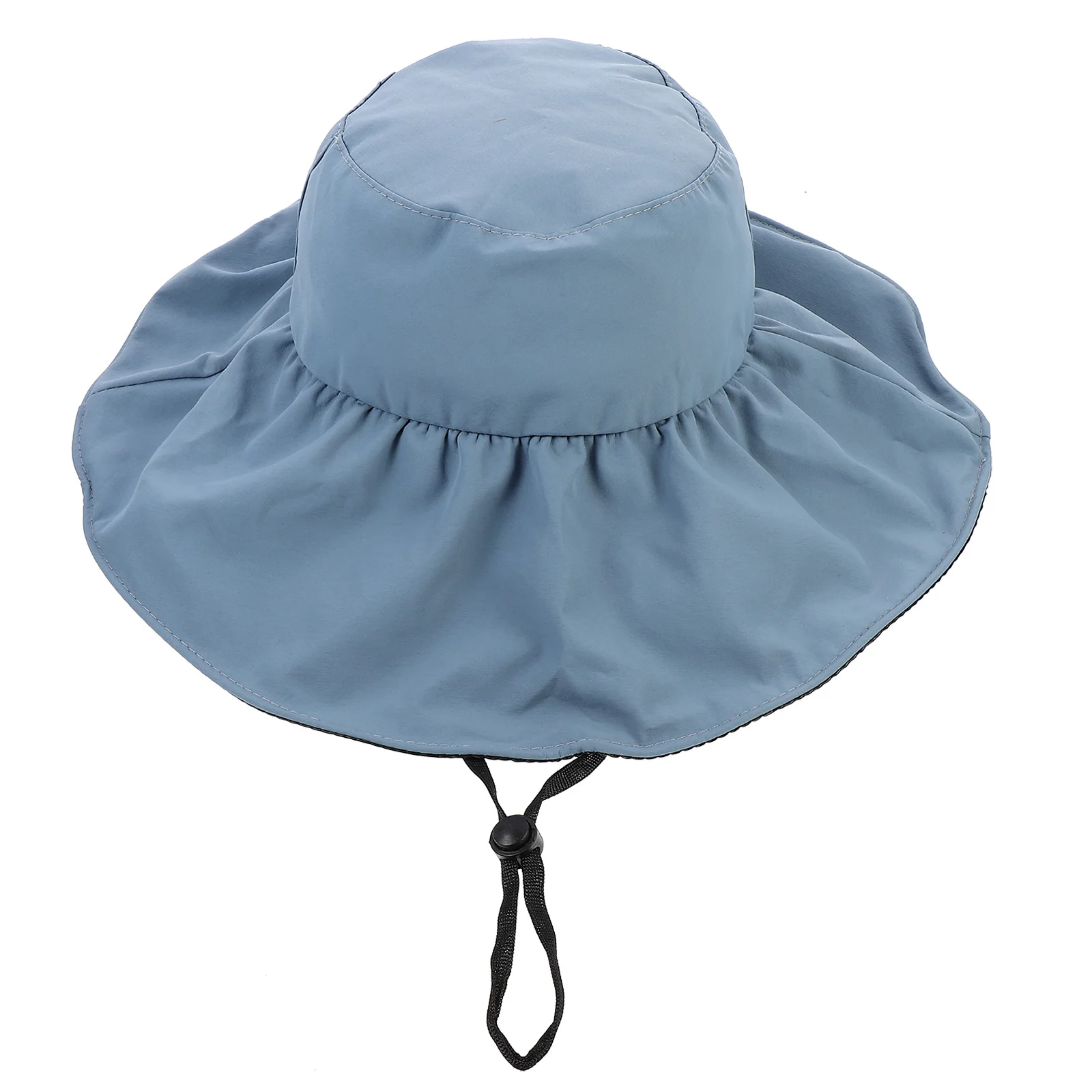

1Pcs Wide Brim Sunshade Hat Blue Foldable Lightweight Breathable Summer Beach Hiking Protective Hat for Women Fashionable -Wear