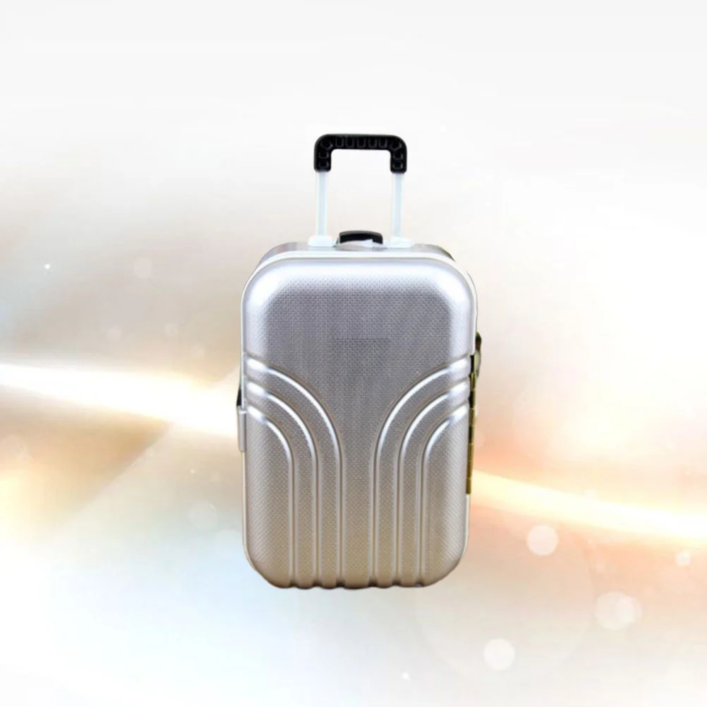 

1Pcs Luggage Piggy Bank Money Box Trolley Case Saving Pot for Kids Children Silver Retro Design Gift Mini Saving Pot