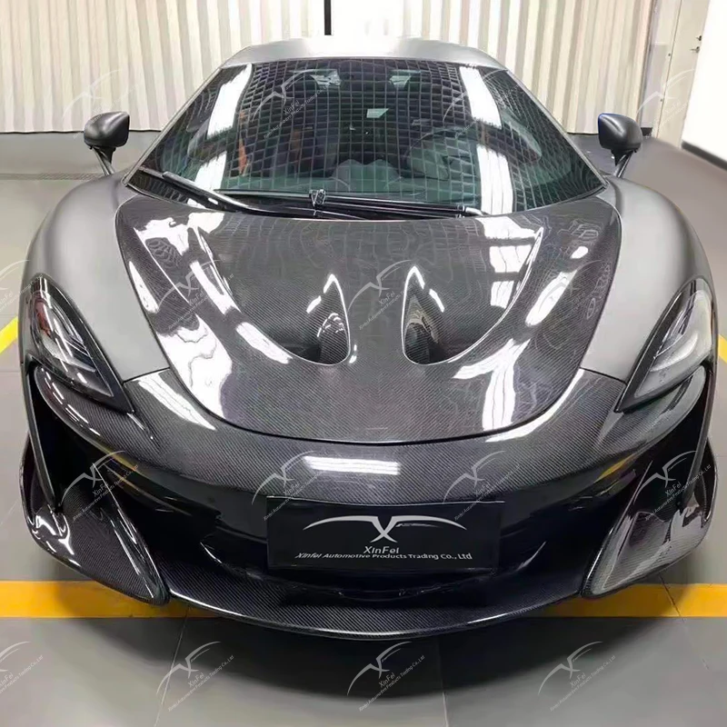 Car Body Kit Modification Carbon Fiber Car Hood Engine Cover Suitable for McLaren 570S 540 600LT Modified P1 Style Upgrade