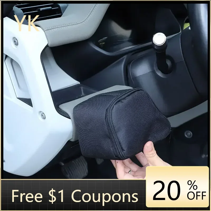 

For Land Rover Defender 90 110 130 2020-25 Oxford Cloth Black Car Steering Wheel Storage Bags on Both Sides Interior Accessories