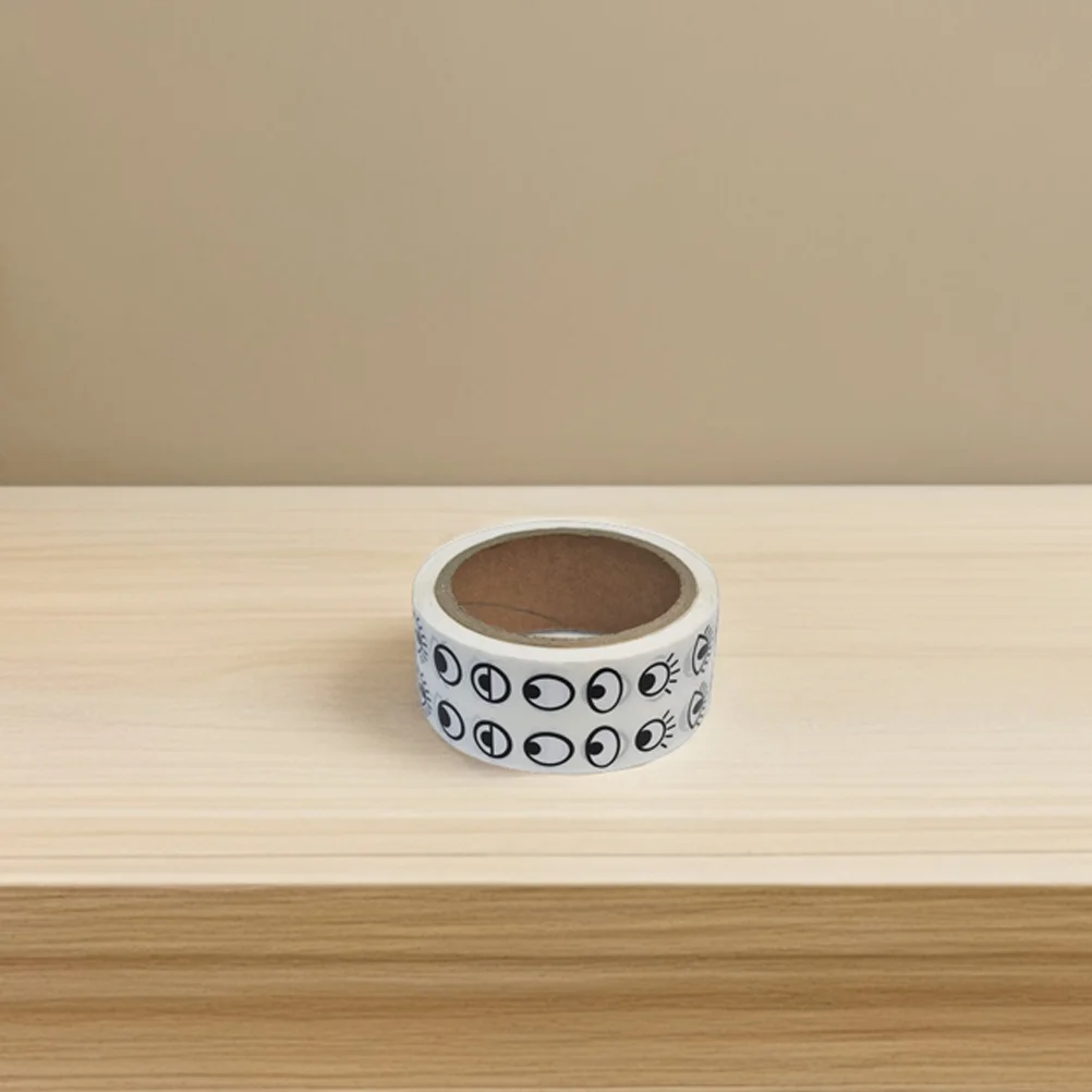 

Black White Eye Stickers Labels Roll Creative DIY Scrapbooking Party Decorations Self Adhesive Longlasting Versatile Craft