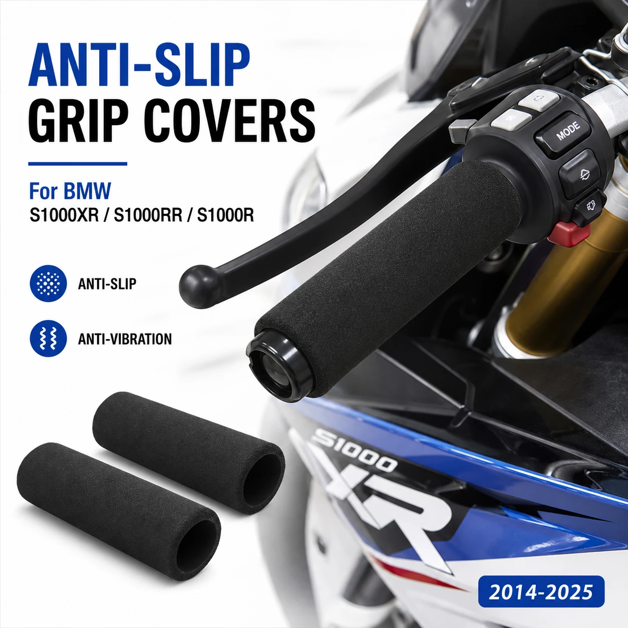 Motorcycle Heat-Shrink Handle Bar Grips Rubber Heat Shrinkable Grip For BMW S1000R S1000r S1000 S 1000 R 2014-2025 Accessories