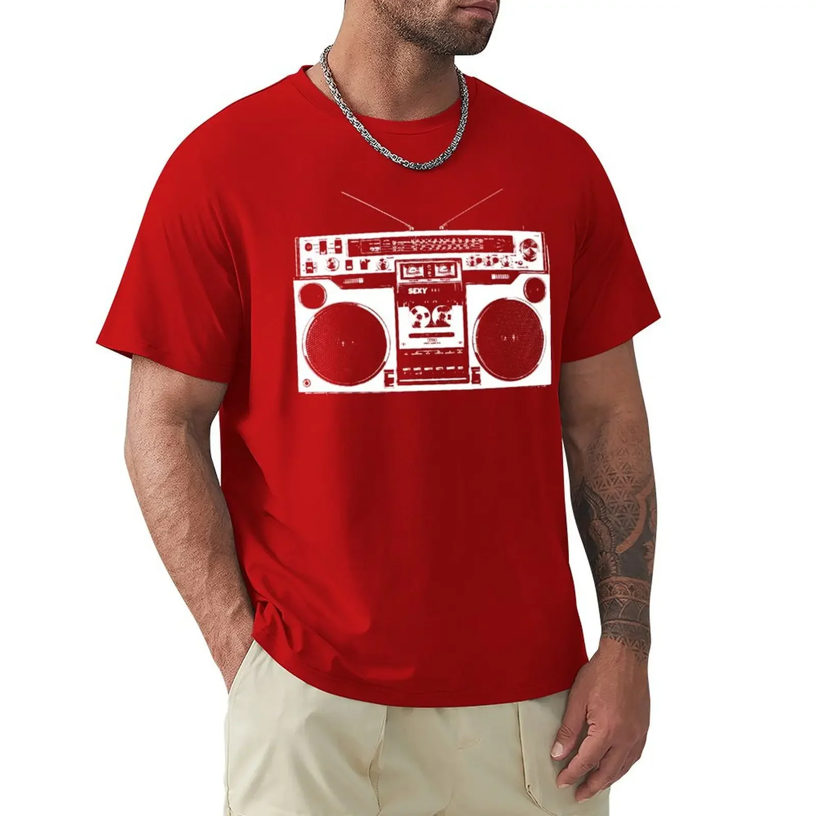 Sexy Boombox Art T-shirt summer clothes blanks tshirts for men