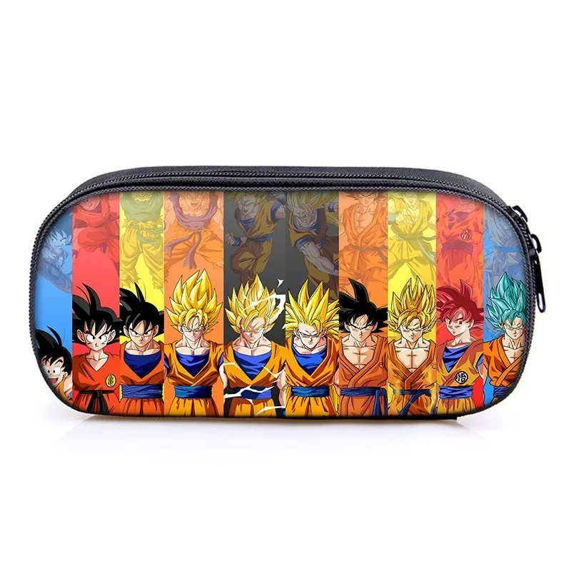 Dragon ball son goku grande capacidade lápis caso material escolar casos de lápis saco de armazenamento de mesa de escritório estudantes crianças caneta caso sacos