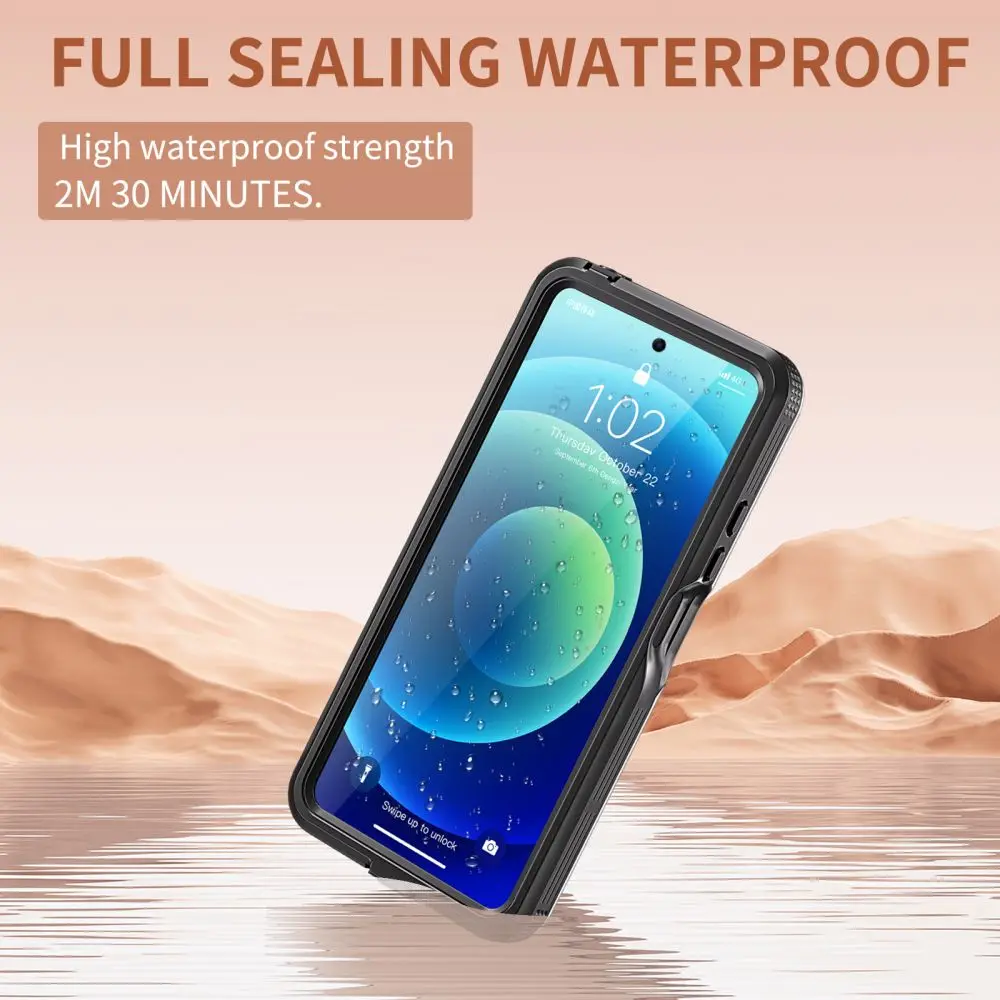 IP68 Waterproof Case For REDMI Note 13 Pro 5G Shock Drop proof Diving Swimming Rock Climb Outdoor Sport Full Sealed Cover