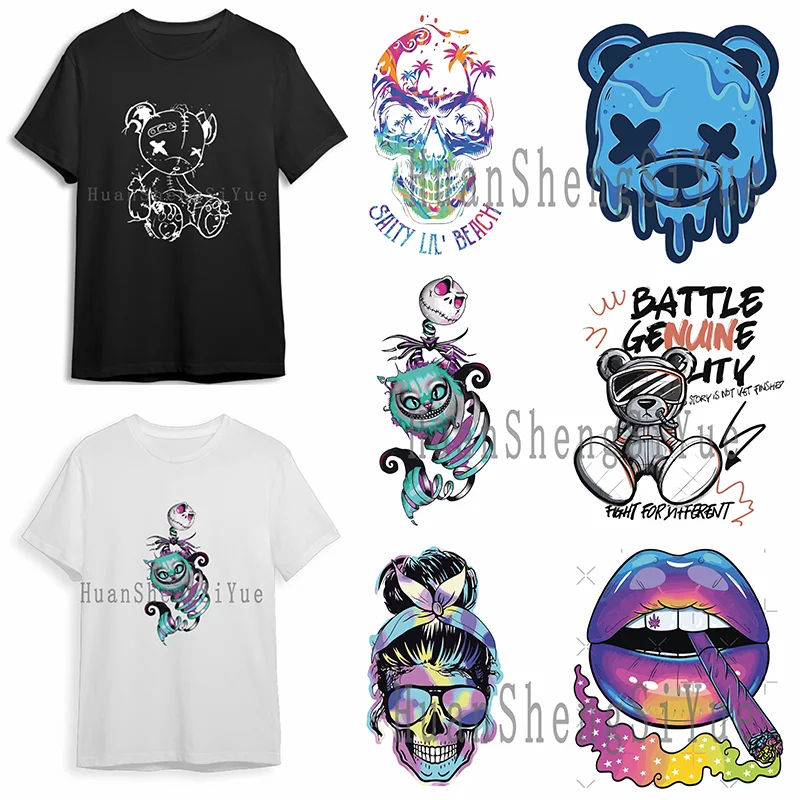 

Ironing Sticker Clothes DTF Beautifully Patterned Fashion T-shirt Hoodie DIY Jacket Patch Is Waterproof