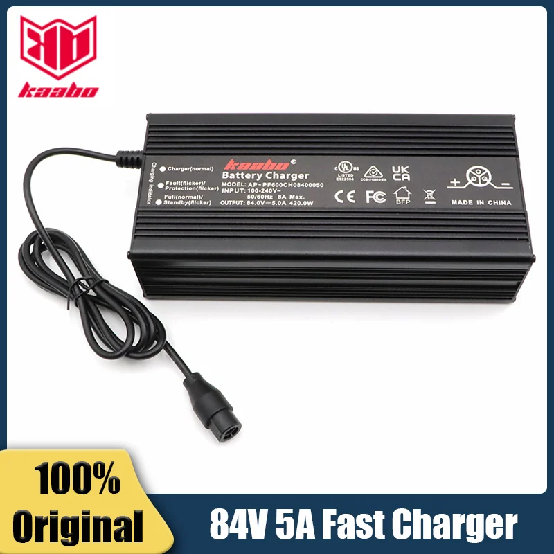 Original KAABO Wolf King GTR 84V 5A Fast Charger For Wolf King Wolf GTR 84V 5A Quick Charger Electric Scooter Parts