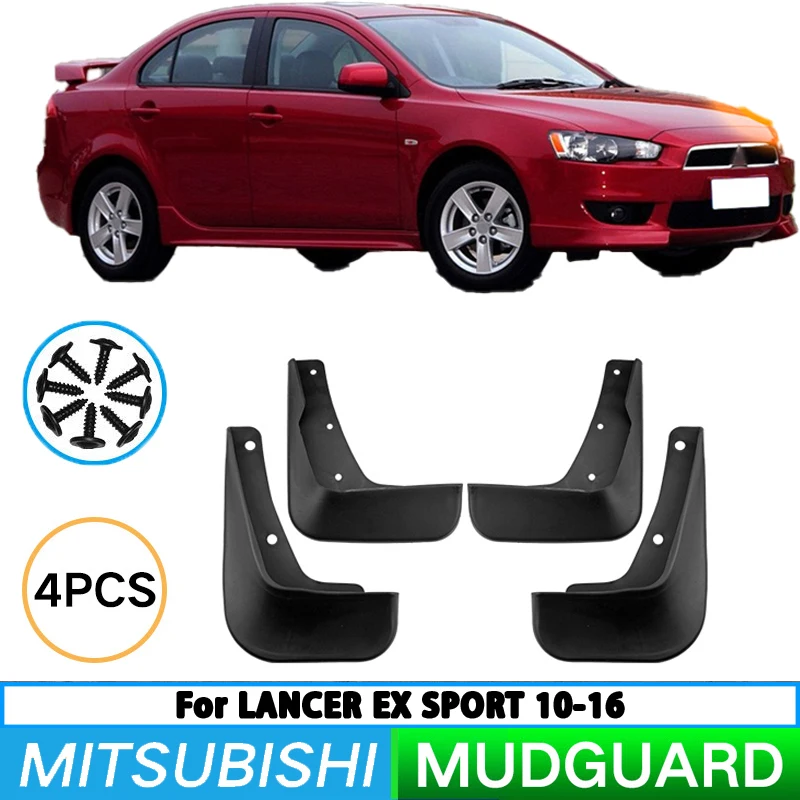 For Mitsubishi 2010-2016 Winged Sport Lancer sport car tire fender splash guard front and rear wheel fender auto parts