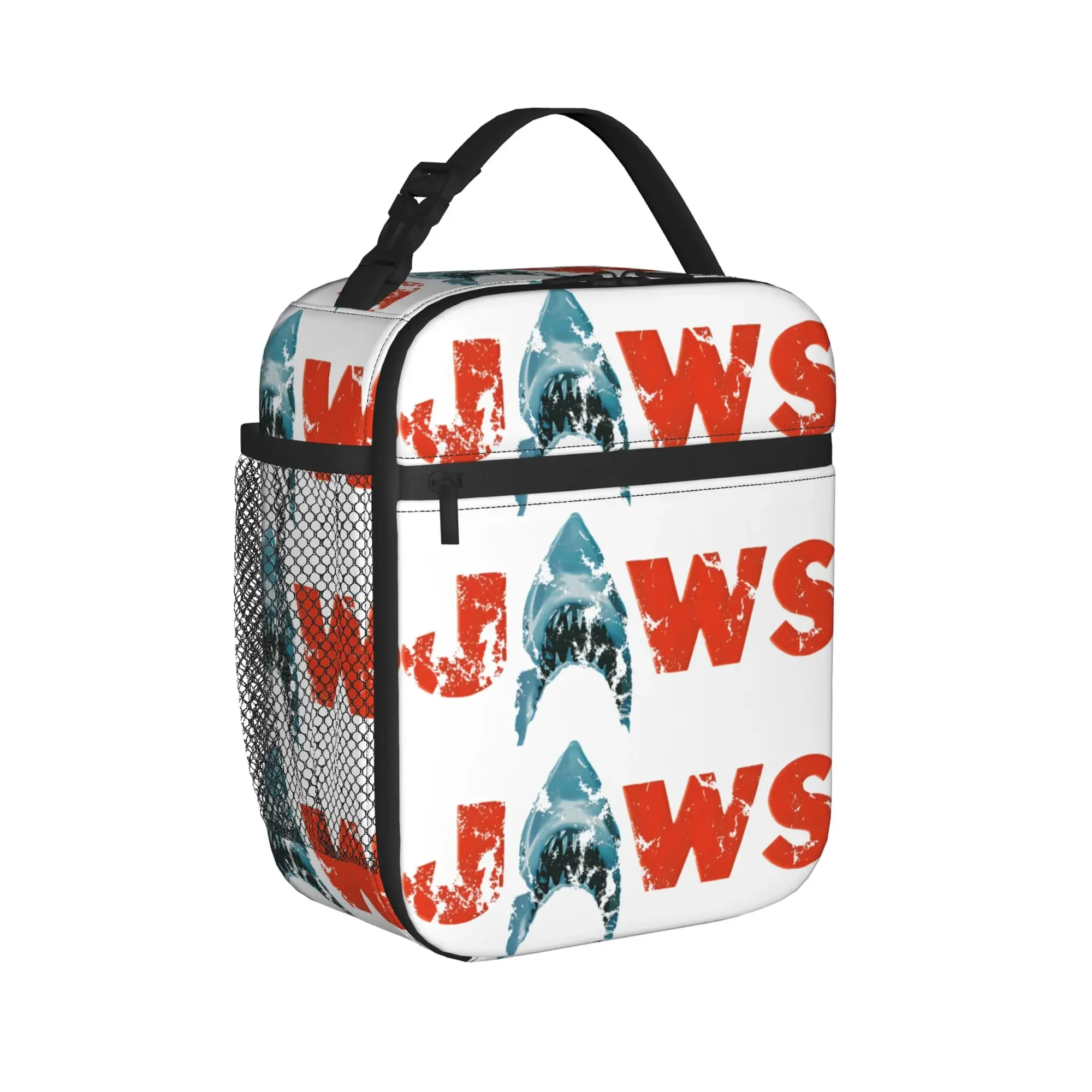 JAWS shark Movie Lunch Bag  School Lunch Box For Girl Boy Leisure Graphic Thermal Tote Handbags Oxford Portable Cooler Bag