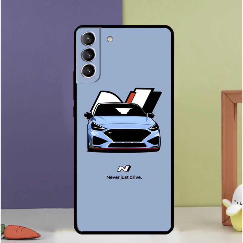 ブルー車 I30N ケース三星銀河 S23 S20 FE S21 FE S22 ウルトラ注 20 S8 S9 S10 注 10 プラスバックカバー