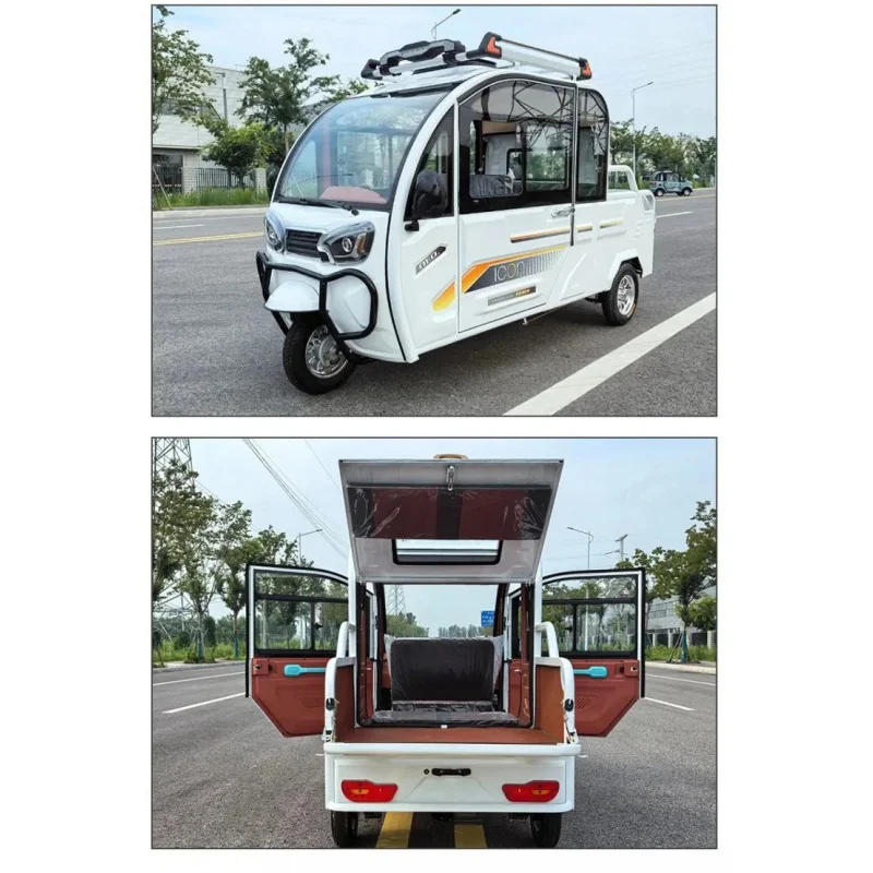 tricycle new fully enclosed adult transportation pickup truck to pick up and drop off children