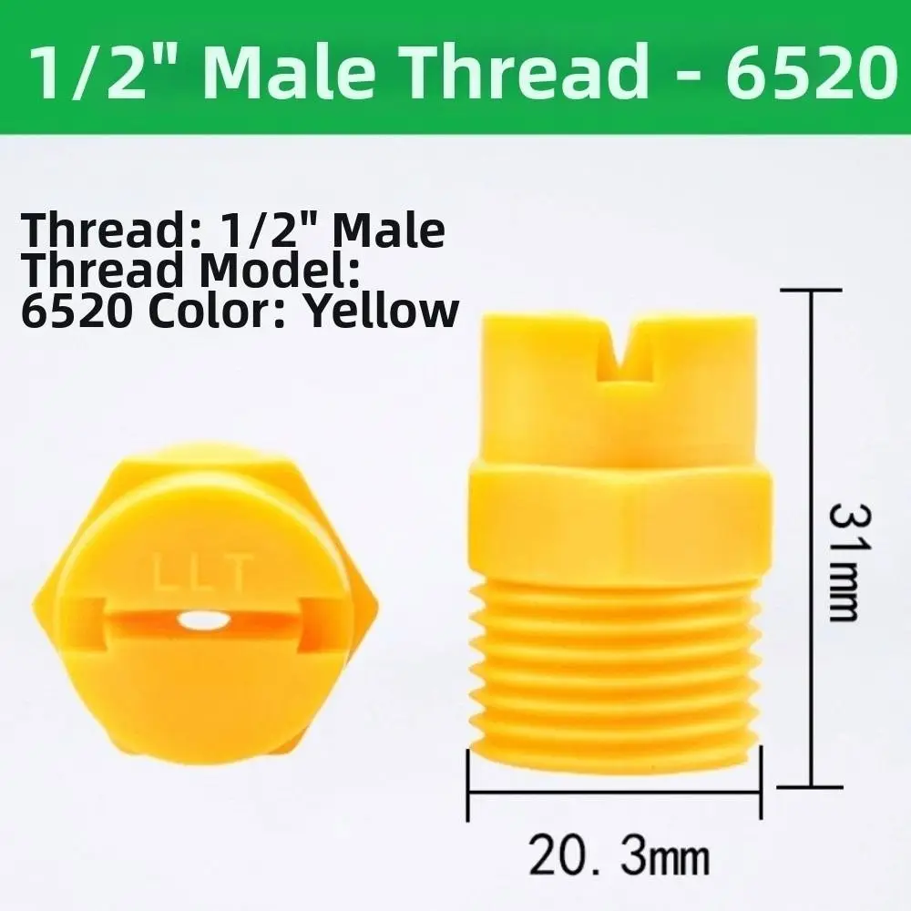 1/8 Inch 1/4 Inch 1/2 Inch Flat Fan Spray Nozzle Efficient Adjustabl Cone Spray Nozzle Plastic Material Plastic Spray Nozzle