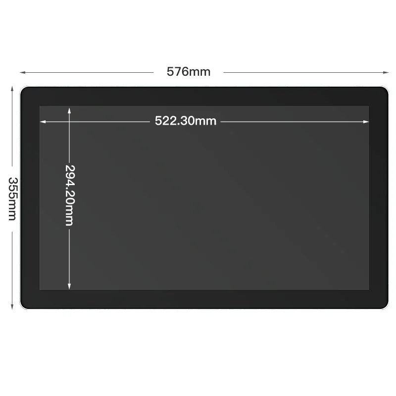 23.6 Inch Touch Wide Screen Display Capacitive TFT LCD Industrial VGA DVI USB 1920x1080