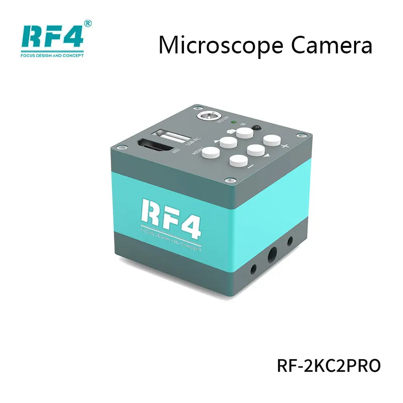 RF4 RF-2KC2 Pro 4K Ultra HD Microscope Camera - 20MP USB3.0 with Remote Control for PCB/SMD Repair/Soldering [HDMI+Power Cables]