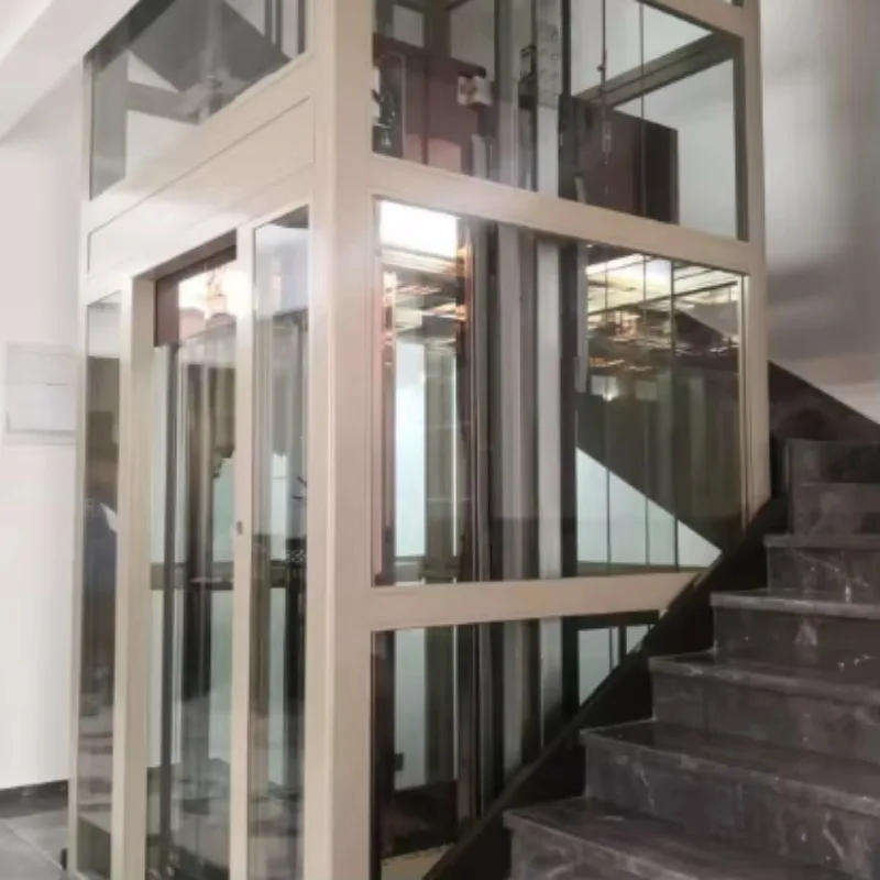 Customized Small Home Elevator Hydraulic Rural Self Built House Chengdu Panoramic Villa Residential Lift