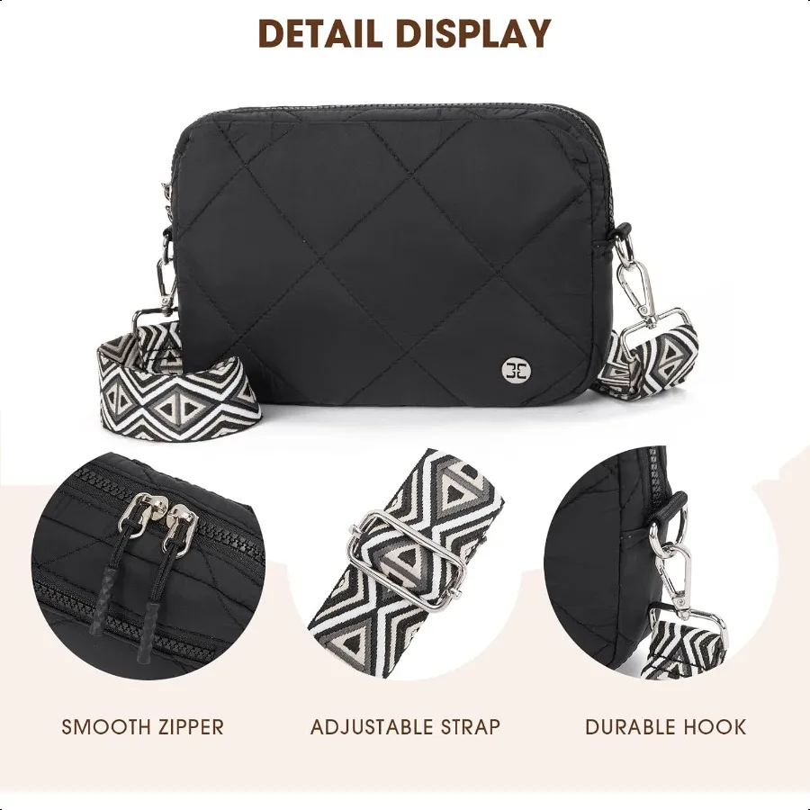 Telena Borse a tracolla da donna Borsa a tracolla dal design trapuntato Borsa a tracolla leggera