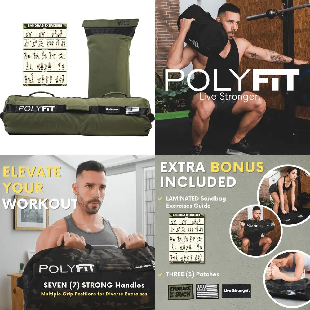 

Sandbag Pro - Workout Sandbag with Triple Closure Filler Bag and Reinforced Nylon Webbing - Sand Not Included - Multiple Colors
