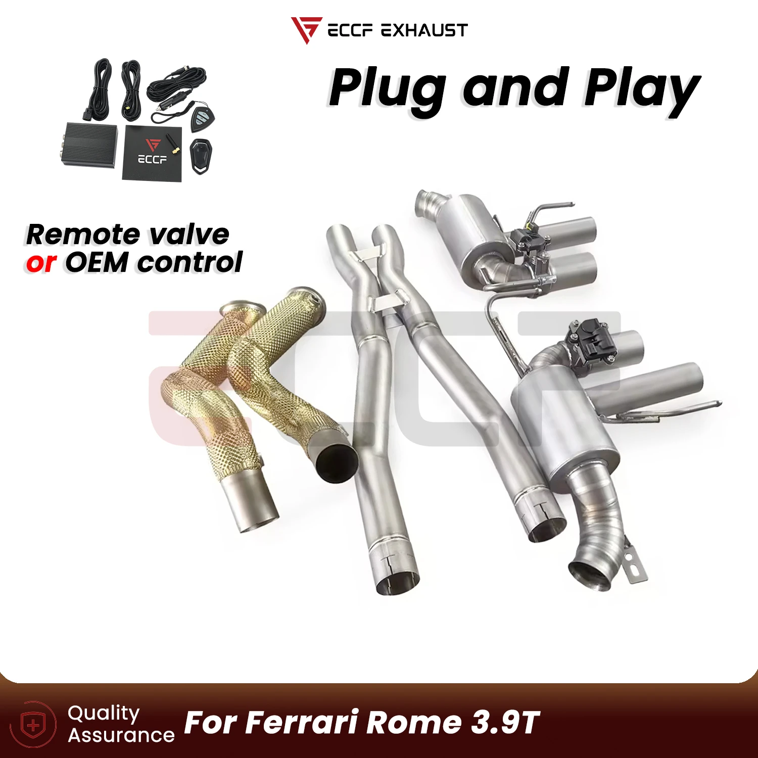 Sporty Aggressive Exhaust Sound Titanium Complete exhaust system For Ferrari Rome 3.9T Plug and Play Performance Upgrade