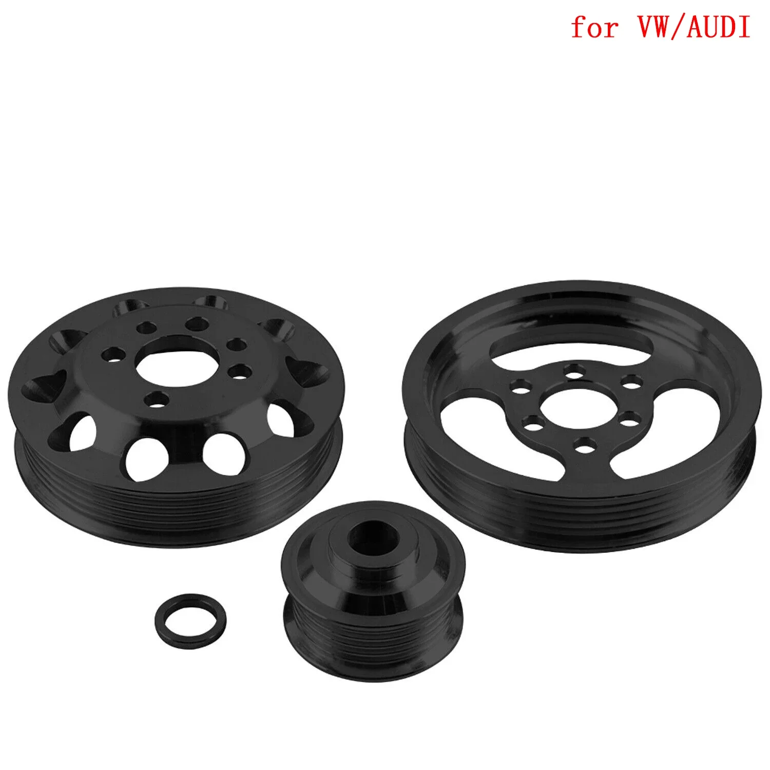 Upgrade  Performance 3-Piece Underdrive Crank Pulley Kit Designed for VW GTI 1.8T Turbo & 2.0L EA888 Second Generation Engines