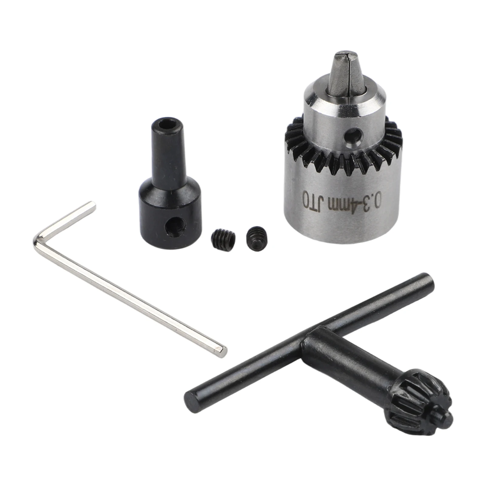 

JT0 Motor Drill Chuck with 4mm 5mm 6mm 8mm Sleeve Designed for Mini Drill Shafts and Compatible with Various Drill Bit Diameters