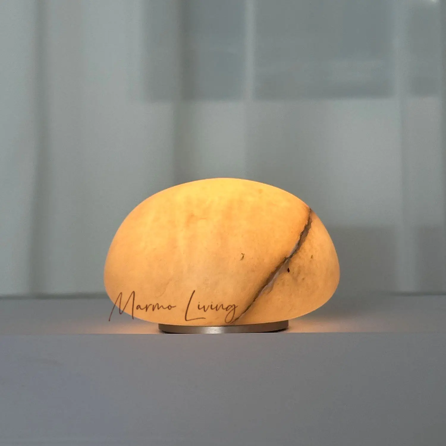 100% Natural Marble Round Lamp Alabaster Table Lamp Decor Living Room Designer Decorative Home Decoration