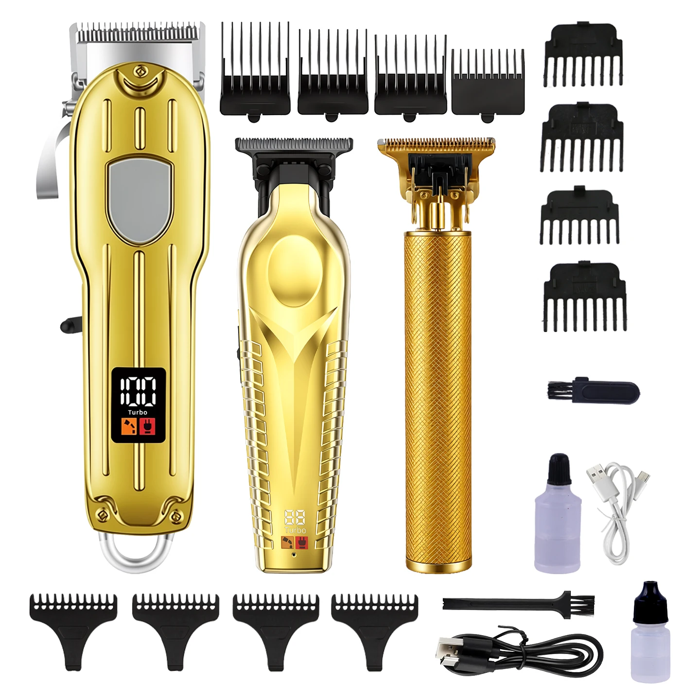 OMUONE Professional Electric Hair Clippers Beard Clipper Rechargeable Men's Shaver Hair Trimmer Kit