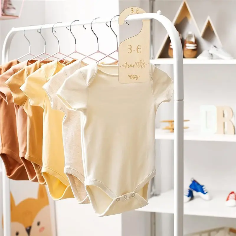 GYTB-Wooden Untuk Ukuran Bayi Baru Lahir Hingga 24 Bulan Set Pembagi Lemari Bayi Dengan Tas Jinjing Beludru Biru