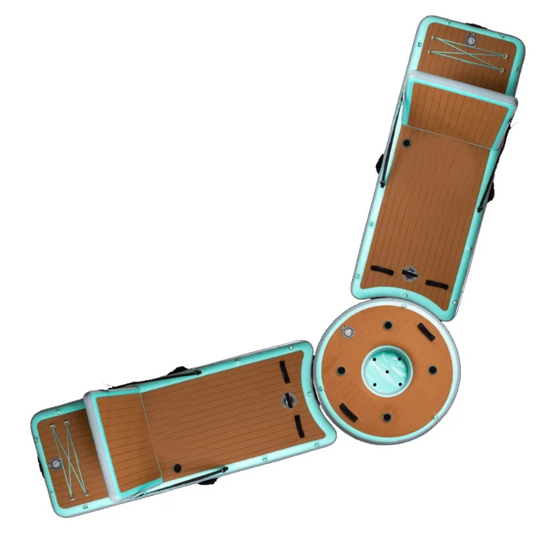 Inflatable water floating platform, water pier platform, fishing floating platform