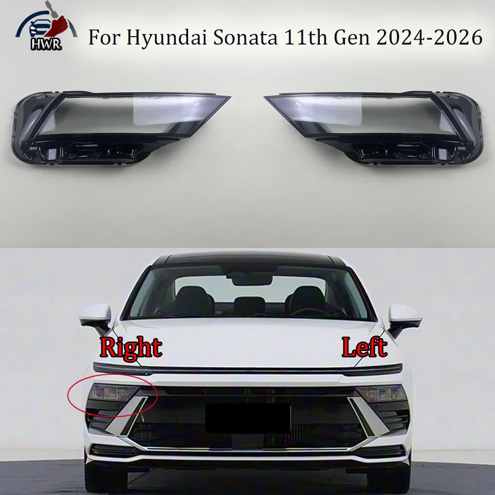 

For Hyundai Sonata 11th Gen 2024 2025 2026 Transparent Headlamp Cover Lamp Shade Front Headlight Shell Lampshade Lens shell